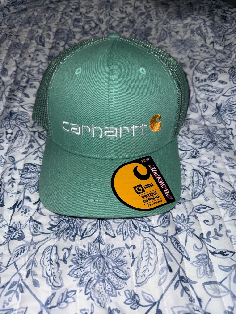 Carhartt seafoam Green Mesh-Back Logo Cap